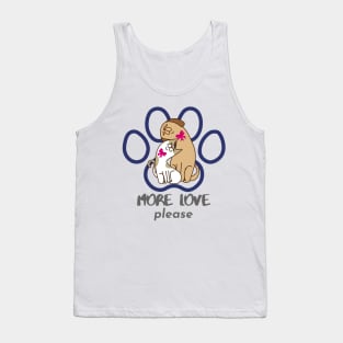 Cute Dog and cat love Tank Top